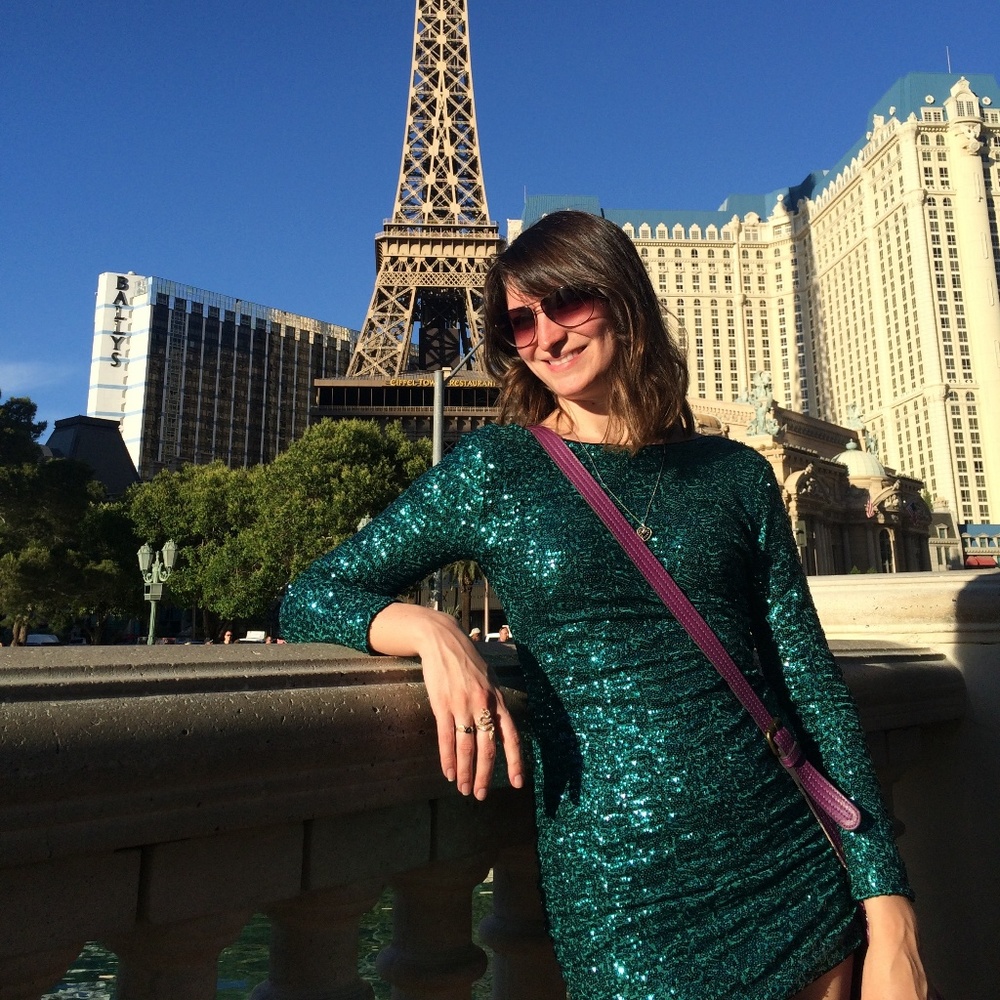 H&M Divided Teal Sequin Dress